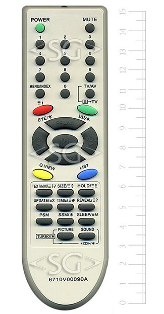 Пульт дистанционного управления для LG 6710V00090A (90B,90F,98A)